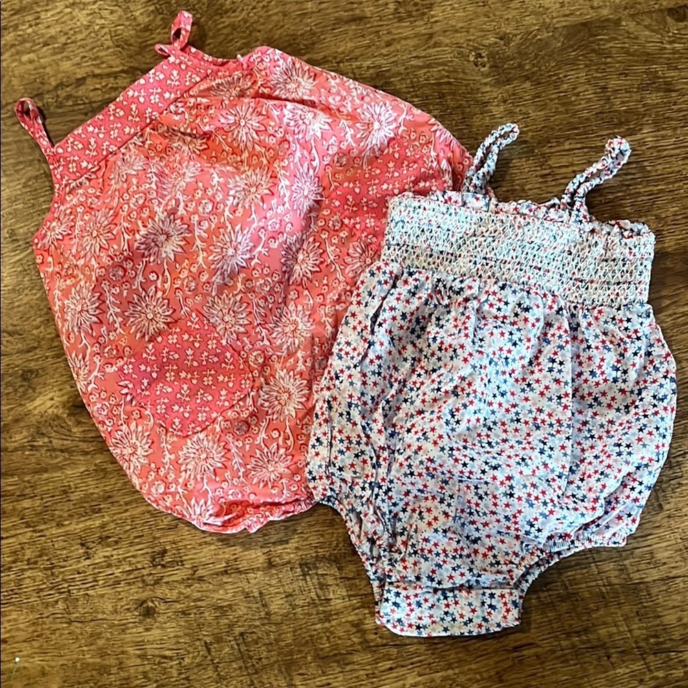 Floral and Star Print GAP  Baby Rompers